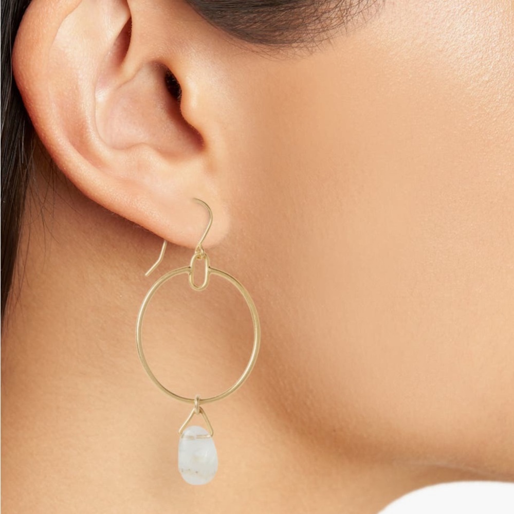 Madewell Stone Collection Chrysoprase Statement Earrings